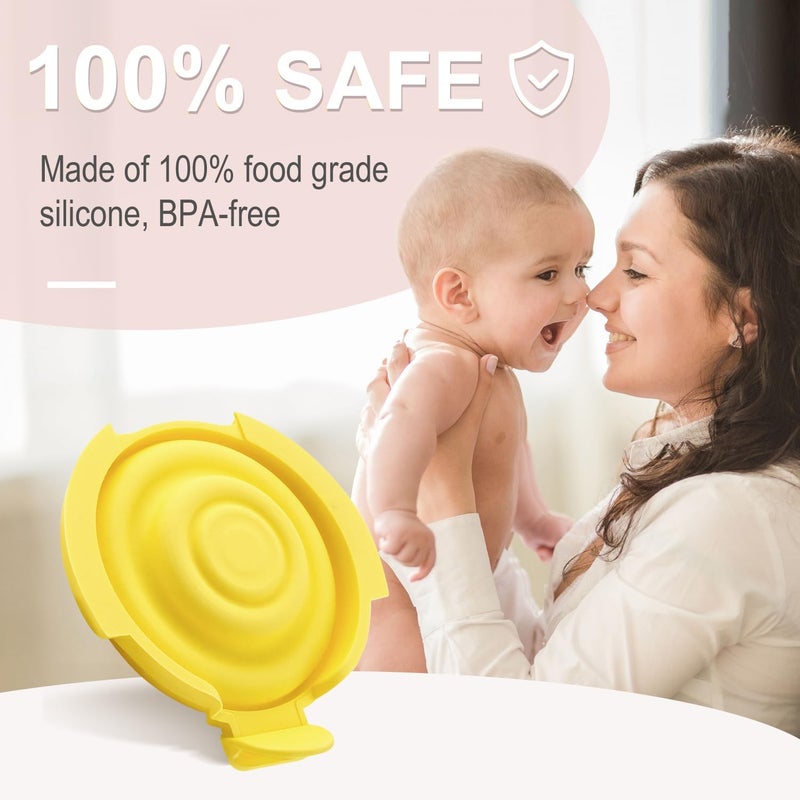 Generic Membrane Compatible with Medela Pump Parts 2Pack BPA Free Silicone Membranes Compatible with PersonalFit Flex connectors Yellow - Image 4