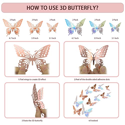 UJoyant 236 Pcs Birthday Decorations For Women, Rose Gold Party Decorations Kit For Girls Or Women - Butterfly, Hanging Swirl, Balloon Stand, Sash, Tiara, Banner, Balloon, Tableware For 25 Guest - Image 4