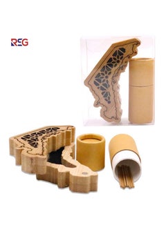 RSG RSG - Mini Wooden Oud Incense Burner UAE Map Design with 10pcs 1.3mm Oud Sticks – A10-1S  - Image 4