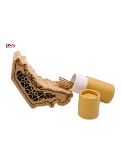 RSG RSG - Mini Wooden Oud Incense Burner UAE Map Design with 10pcs 1.3mm Oud Sticks – A10-1S  - Image 3