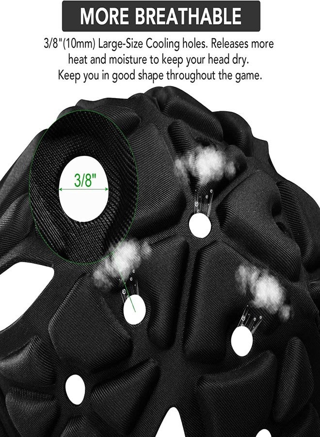 Ndola Rugby Soft Helmet Soccer Headgear Scrum Cap 7v7 Flag Football Headguard for Adult Large (3) - Image 2