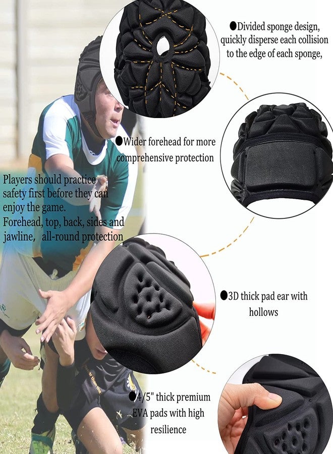 Ndola Rugby Soft Helmet Soccer Headgear Scrum Cap 7v7 Flag Football Headguard for Adult Large (3) - Image 4