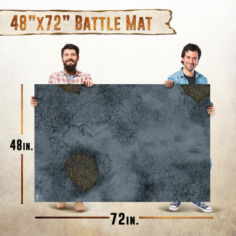Melee Mats Wargaming Battle Mat, 48"x72" - Terrain for Warhammer 40K, Dungeons and Dragons, Tabletop RPG, Miniatures & Strategy Games - Durable Vinyl Map - Image 2