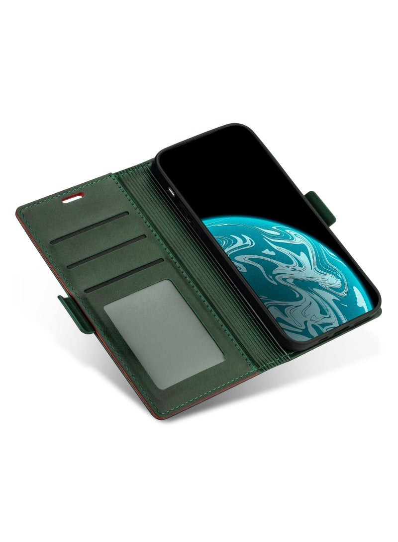 Suteni Flip Cover Hidden Card Slots Leather Phone Case for Samsung - Image 2