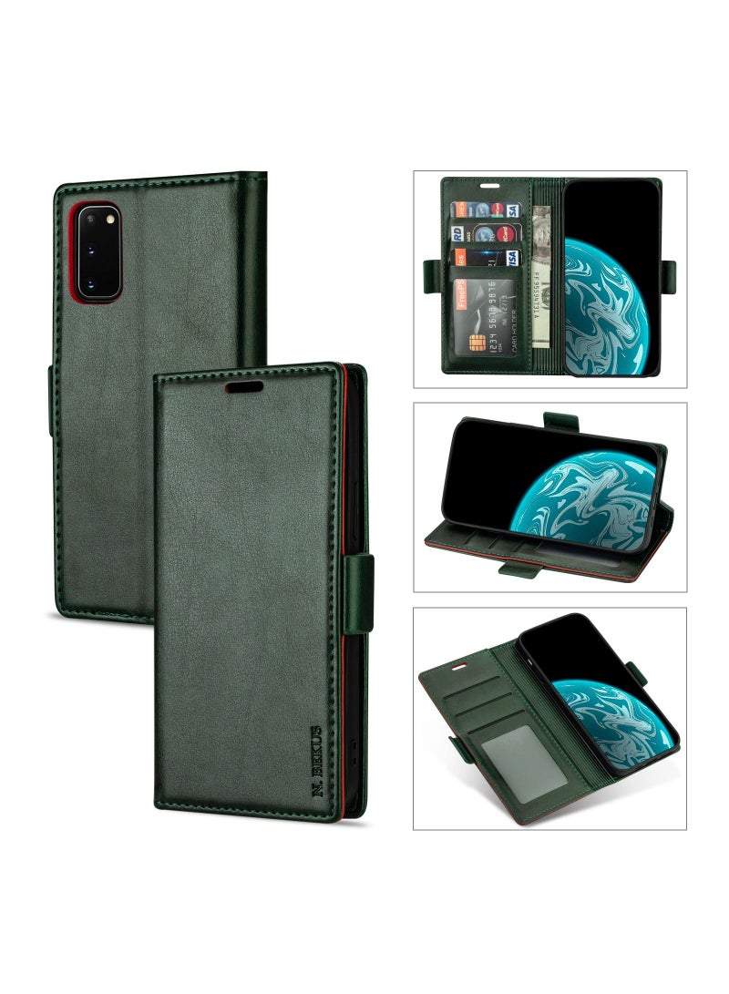 Suteni Flip Cover Hidden Card Slots Leather Phone Case for Samsung - Image 3