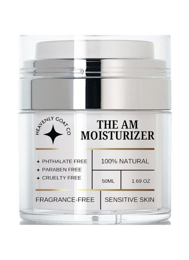 LuxeJoie - Heavenly Goat The Am Moisturizer 1.69 Oz Goat Milk Face Cream Microbiome Skincare Prebiotic Probiotic Ceramides - Image 1