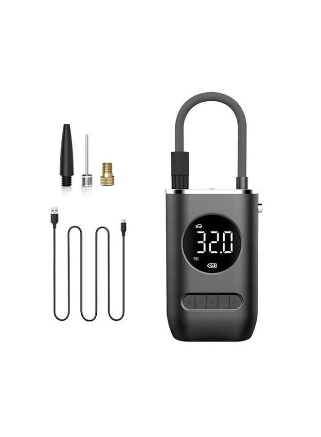 منفاخ إطارات كهربائي صغير محمول لاسلكي ببطارية 4000mAh قابلة لإعادة الشحن عبر USB، كمبروسر هواء عالي الضغط مع شاشة رقمية، إيقاف تلقائي، مناسب لإطارات السيارات والدراجات النارية والدراجات الهوائية والكرات ومعدات النفخ المختلفة - Image 1