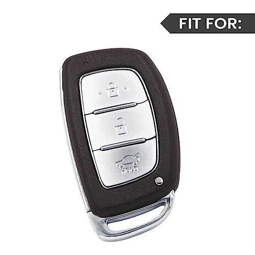 Keyzone ABS Key Cover for Hyundai i20, Creta, Venue, Tucson, Alcazar, Verna, Xcent, Aura, Elantra, 3 Button Smart Key (Black) - Image 2