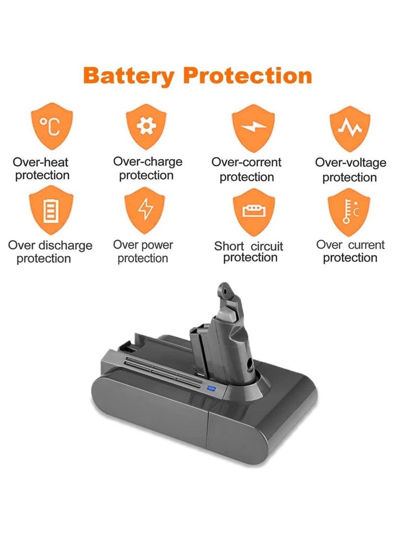 21.6V 75.6Wh Battery for Dyson V6 SV04 DC58 DC59 DC61 DC62 DC72 DC74 595 650 770 880 vtc4 Absolute Animal Motorhead Slim SV03 SV04 SV05 SV06 SV07 SV09Handheld Vacuum Cleaner 3500mAh - Image 4