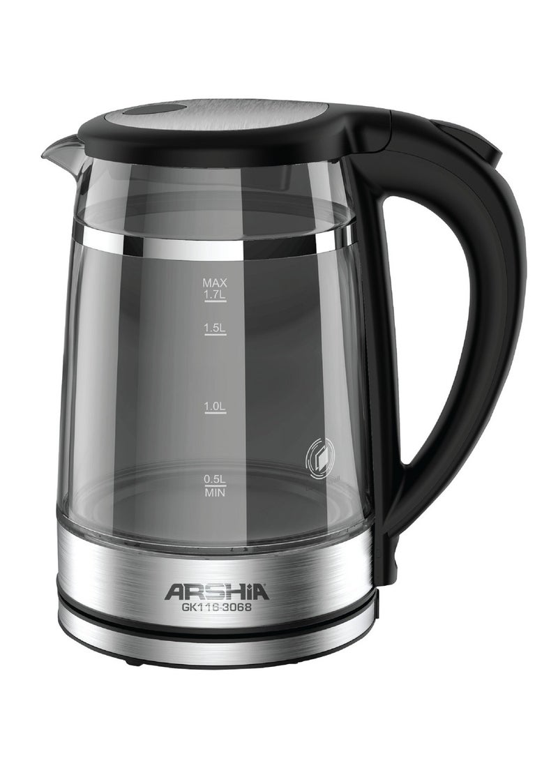 Arshia Titanium Electric Kettle – 1.7L Capacity – Elegant Glass Design - Image 3