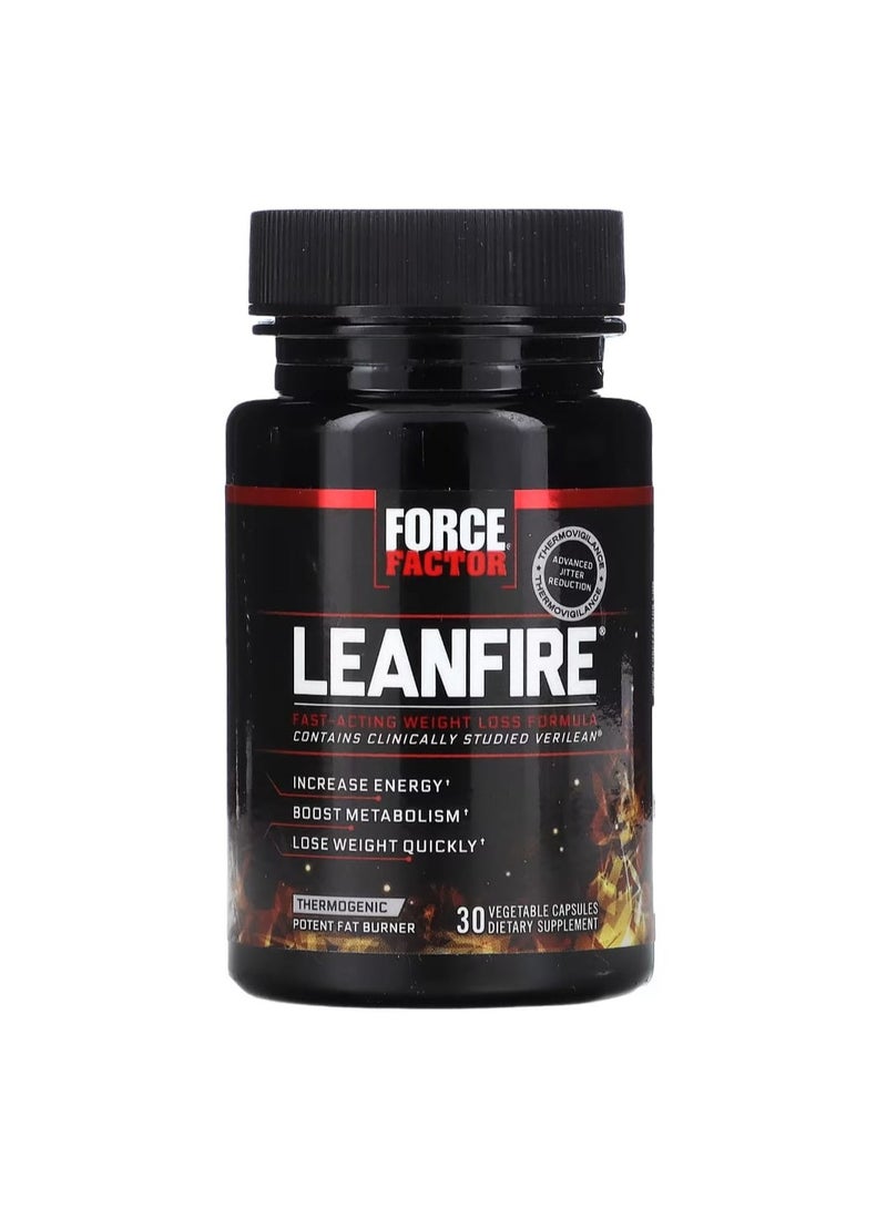 Force Factor صيغة فقدان الوزن السريعة الفعالة 30 كبسولة نباتية - Image 1