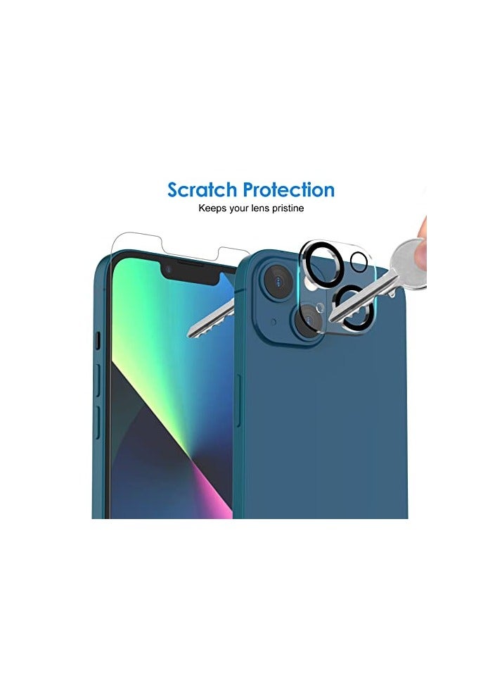 جي تيك واقي شاشة JETech لهاتف iPhone 13 مقاس 6.1 بوصة مع واقي عدسة الكاميرا، أداة سهلة التركيب، طبقة من الزجاج المقسى، عبوتان لكل منهما - Image 3