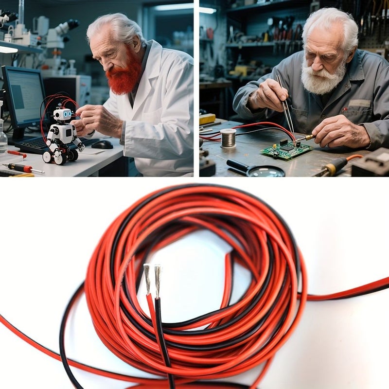 سلك كهربائي 18، 20، 22، 24 AWG سلك ثنائي الموصل متوازي خط فولتية منخفضة كابل صوت داخل الجدران لنظام استريو السيارات أو المسرح المنزلي 7.6 متر (25 قدمًا) - Image 4
