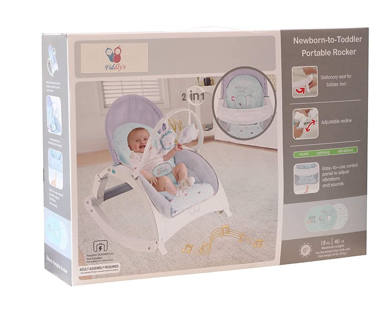 Fiddlys Newborn to Toddler Rocker Chair with Music and Vibration Function, Adjustable Mode, Assorted Design & color - Image 5