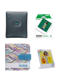 FUJIFILM Instax Square Link Smartphone Printer Photo Kit Green  - Image 1