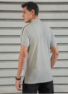 HIGH STAR Slogan Print Regular Fit Polo Neck T-Shirt by Styli  - Image 4