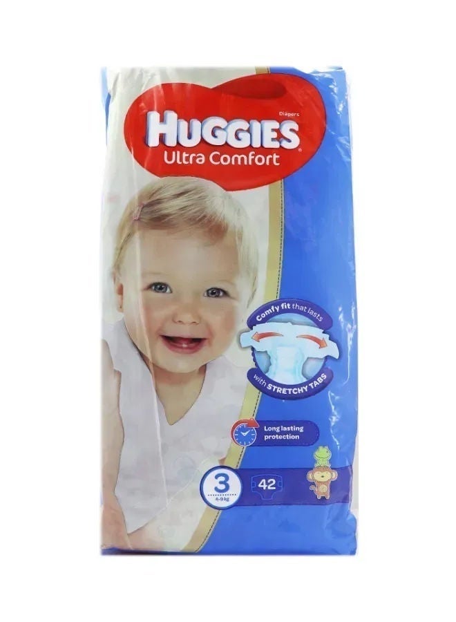 HUGGIES حفاضات راحة فائقة، 4-9 كجم - 42 قطعة
