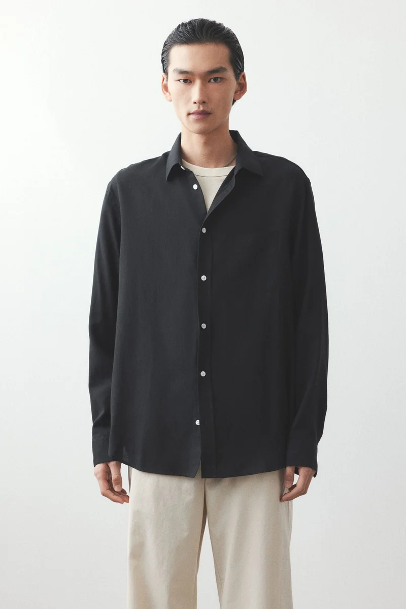 H&M Regular Fit Lyocell-blend shirt