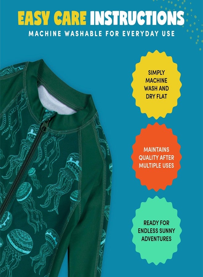 SwimZip بدلة سباحة للأطفال من سويملزيب بأكمام طويلة UPF 50+ للأطفال الرضع، toddlers، والأولاد الصغار - Image 4