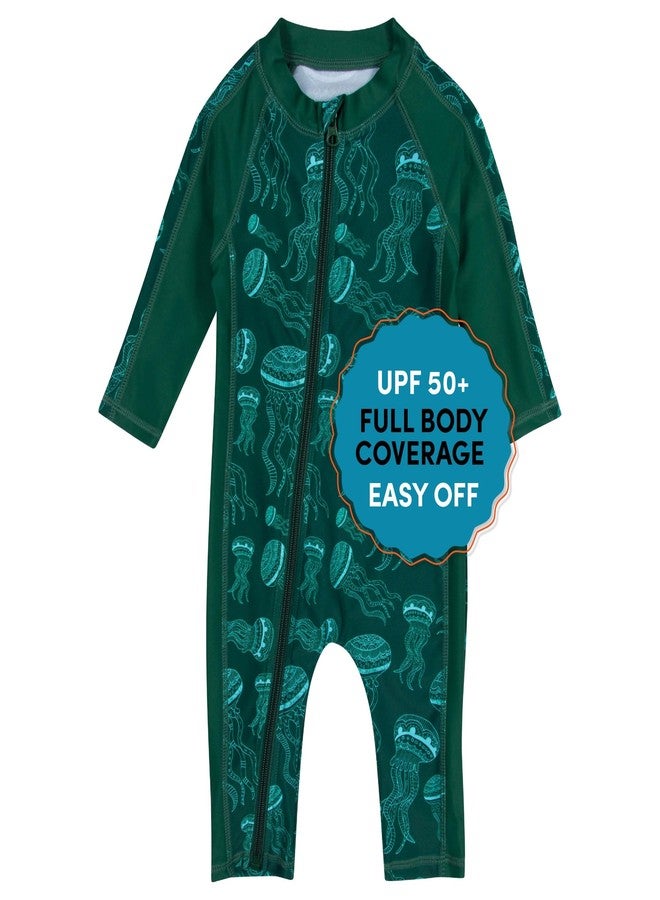 SwimZip بدلة سباحة للأطفال من سويملزيب بأكمام طويلة UPF 50+ للأطفال الرضع، toddlers، والأولاد الصغار - Image 1