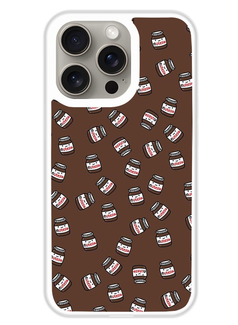 Theodor Protective Case Cover For APPLE IPHONE 15 Pro Nuttela (White Bumper) - Image 1