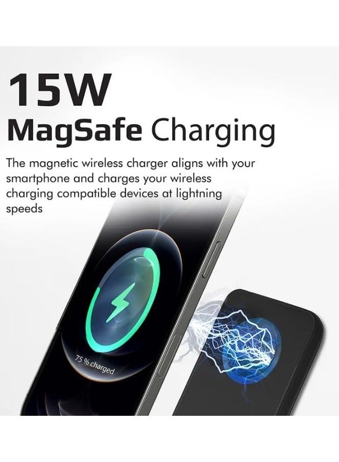 ريبنيو شاحن لاسلكي 10000 مللي أمبير في الساعة 20 وات USB-C PD 22.5 وات منفذ USB-A ومنفذ USB-C/مدخل - Image 3