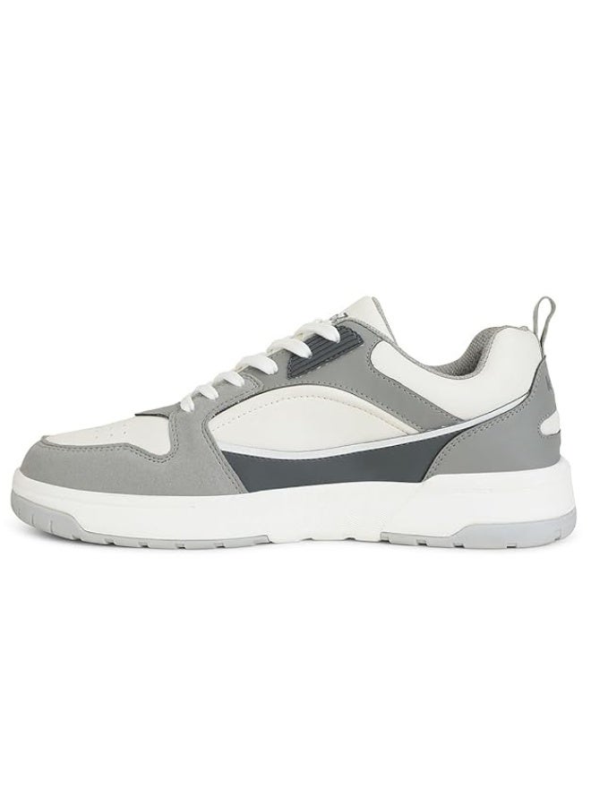 Liberty Leap7x LAPON-1E Men's Casual Lacing Sneakers, Light Grey | Suitable For Walking Travel, College, Office | Comfortable Lace-Up Casual Shoes | Lightweight Stylish Fashion Footwear - Image 3