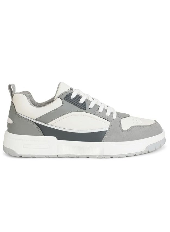 Liberty Leap7x LAPON-1E Men's Casual Lacing Sneakers, Light Grey | Suitable For Walking Travel, College, Office | Comfortable Lace-Up Casual Shoes | Lightweight Stylish Fashion Footwear - Image 2