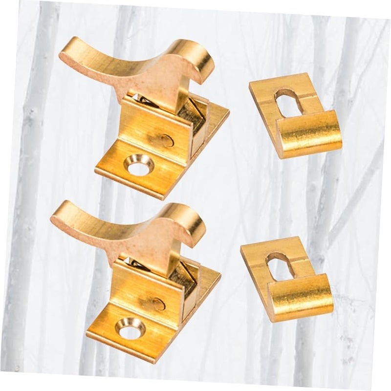 Jojofuny 6Pcs Golden Copper Window Lock For Extra Security Easy Installation - Image 4