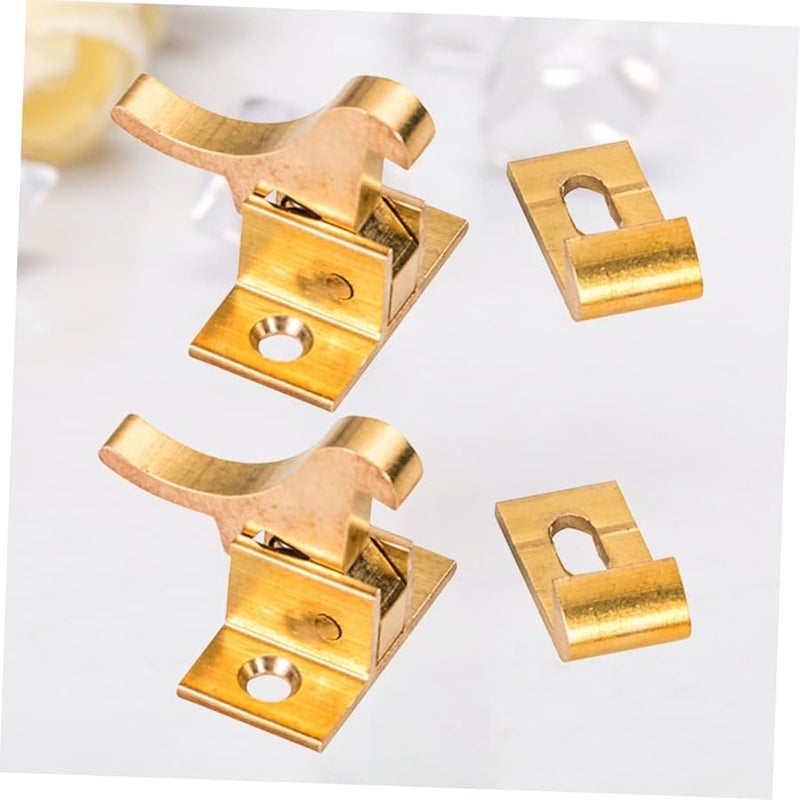 Jojofuny 6Pcs Golden Copper Window Lock For Extra Security Easy Installation - Image 3