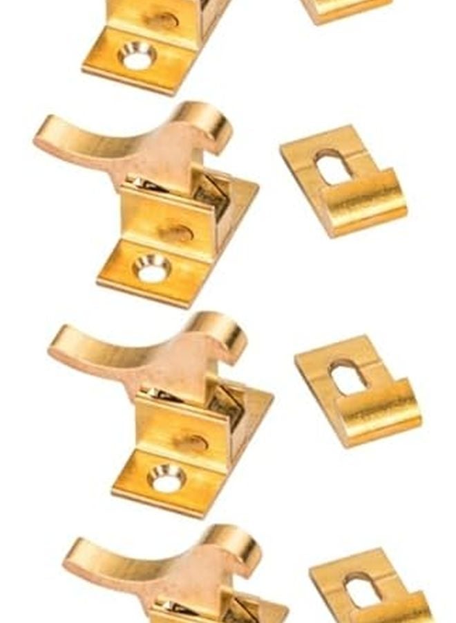 Jojofuny 6Pcs Golden Copper Window Lock For Extra Security Easy Installation - Image 1
