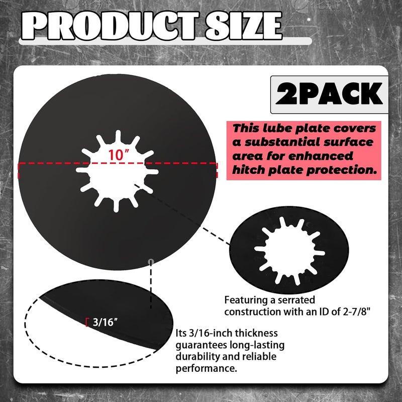 TonGass 5th Wheel Hitch Lube Plate - 2 Pack - Image 2