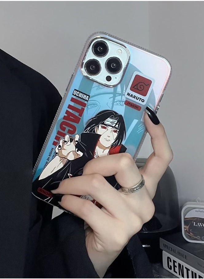 Suitable for iPhone 12 Pro Max Electroplated Fluorescent Laser Phone Case with Naruto Pattern