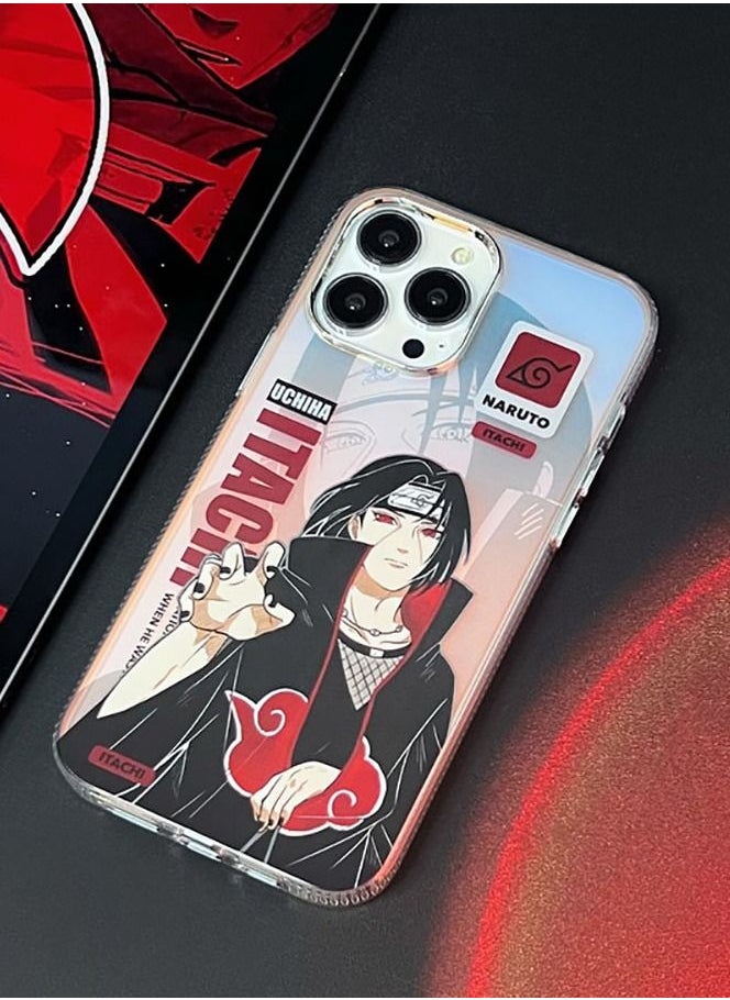 Suitable for iPhone 12 Pro Max Electroplated Fluorescent Laser Phone Case with Naruto Pattern