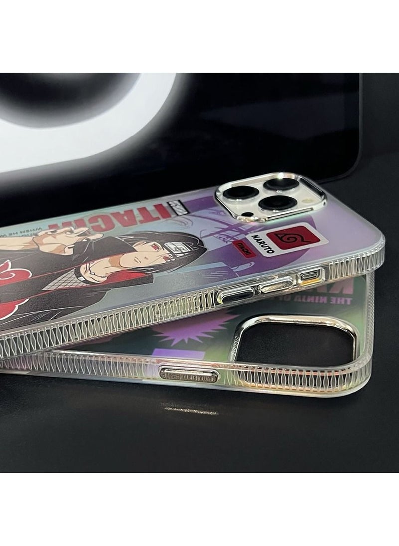 Suitable for iPhone 12 Pro Max Electroplated Fluorescent Laser Phone Case with Naruto Pattern
