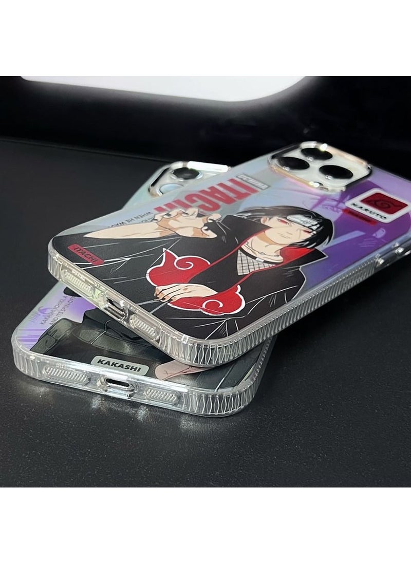Suitable for iPhone 12 Pro Max Electroplated Fluorescent Laser Phone Case with Naruto Pattern