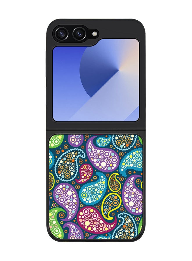 Stylizedd Rugged Black edge case for Samsung Galaxy Z Flip7 FE, Slim fit Soft Case Flexible Rubber Edges Anti Drop TPU Gel Thin Cover -  Indian Summer - Image 1