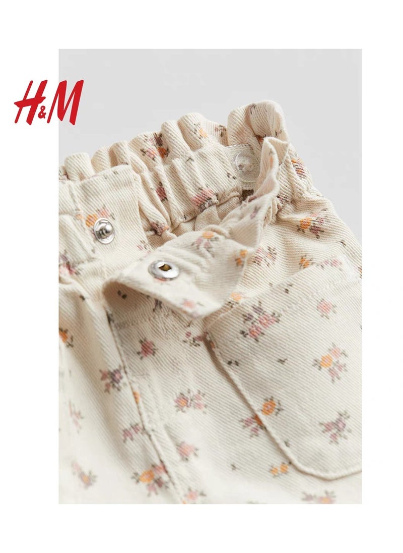 H and M - HM Children's Summer Cotton Casual Simple Elastic Waist Comfortable Casual Pants - Image 1