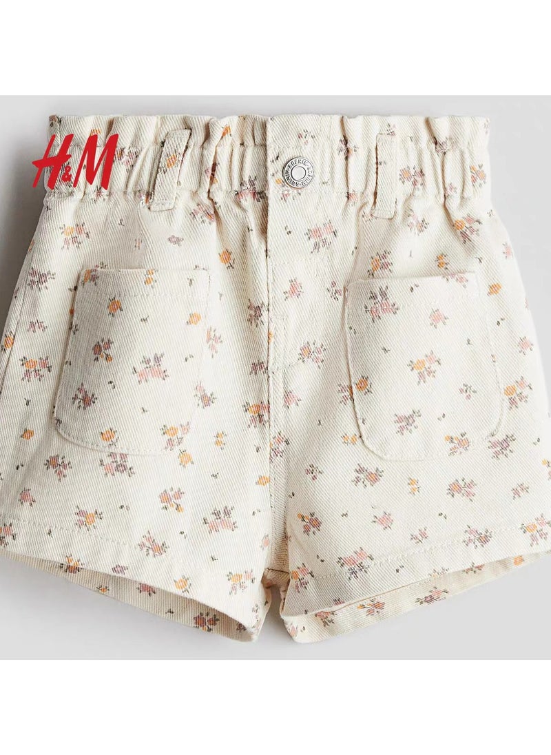 H and M - HM Children's Summer Cotton Casual Simple Elastic Waist Comfortable Casual Pants - Image 1