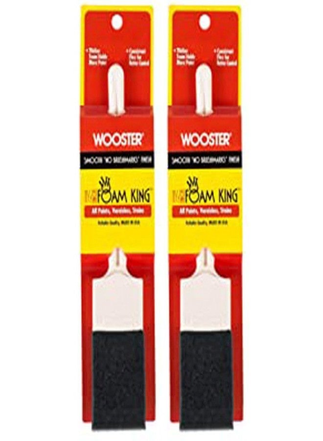 Wooster Brush 3103-1 1/2 3103-1-1/2 Foam King Paintbrush, 1-1/2-Inch, White, Pack of 2 - Image 1