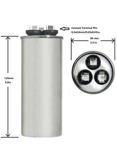 RACO 55+5 MFD uF Air Conditioner Capacitor Round Aluminum Electrolytic Dual Motor Run Capacitor 450V AC Withstand Voltage for Straight Cool Condenser or Heat Pump  - Image 3