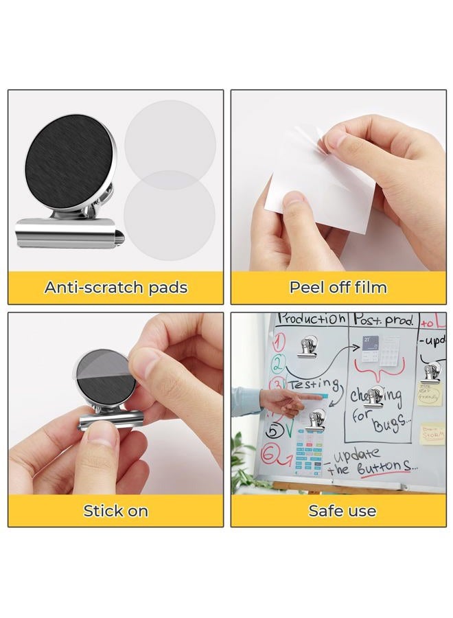 WUDIME 200 Pack Strong Magnetic Clips, Fridge Magnets Refrigerator Magnets, Clip Magnets for Whiteboard, Magnet Clips for List Display Paper Fasteners on Home Office Teaching (Silver) - Image 4
