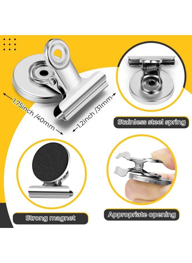 WUDIME 200 Pack Strong Magnetic Clips, Fridge Magnets Refrigerator Magnets, Clip Magnets for Whiteboard, Magnet Clips for List Display Paper Fasteners on Home Office Teaching (Silver) - Image 3