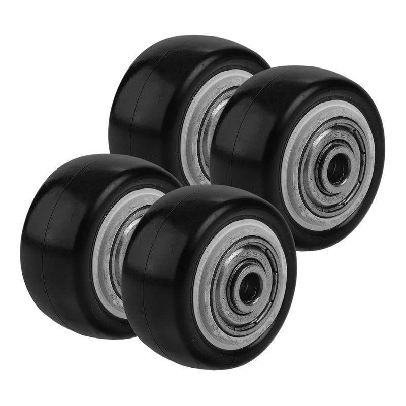 GALPADA 4Pcs 1 5 Inch Black Heavy Duty Silent Swivel Caster Wheels for Hand Trucks Utility Carts - Image 2