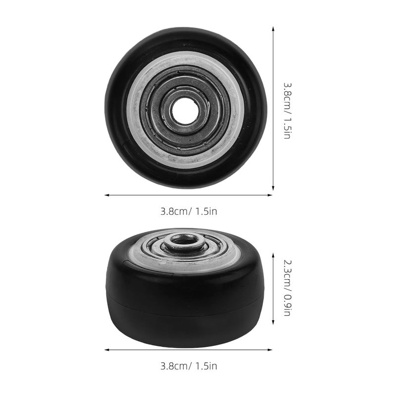 GALPADA 4Pcs 1 5 Inch Black Heavy Duty Silent Swivel Caster Wheels for Hand Trucks Utility Carts - Image 3