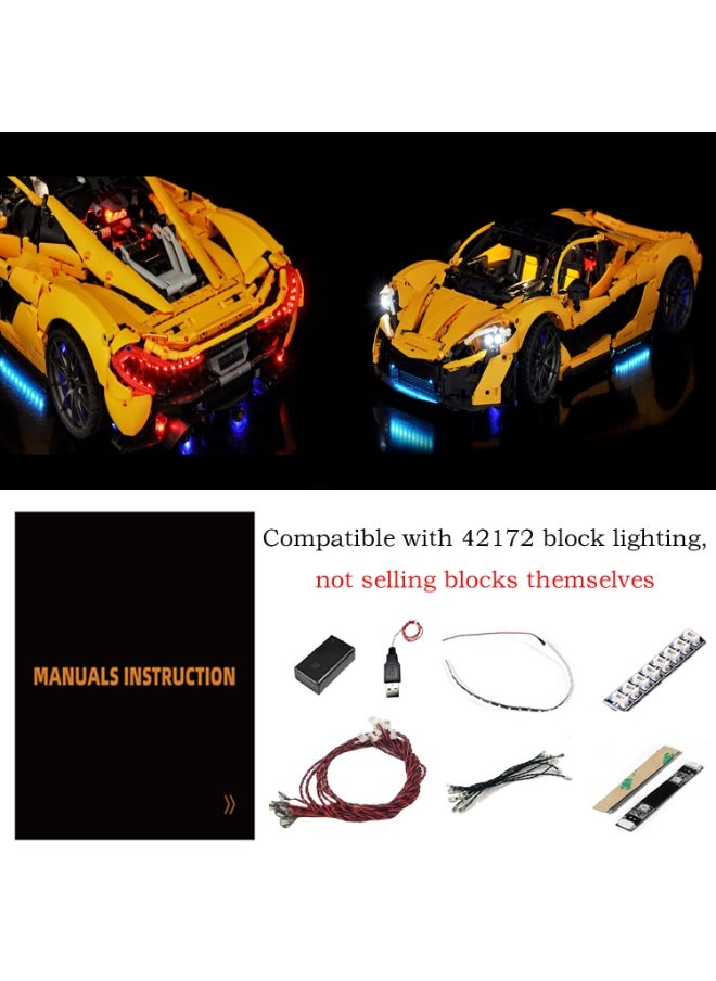 BRIXSPARK - BRIXSPARK LED Light for 42172 Technic McLaren P1 Building Blocks Model (Building Set NOT Included) - Image 1