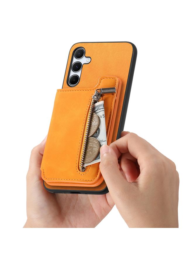 S-TOP Case For Samsung Galaxy A34 5G Retro MagSafe Zipper Wallet Card Bag Back Phone Case - Image 5