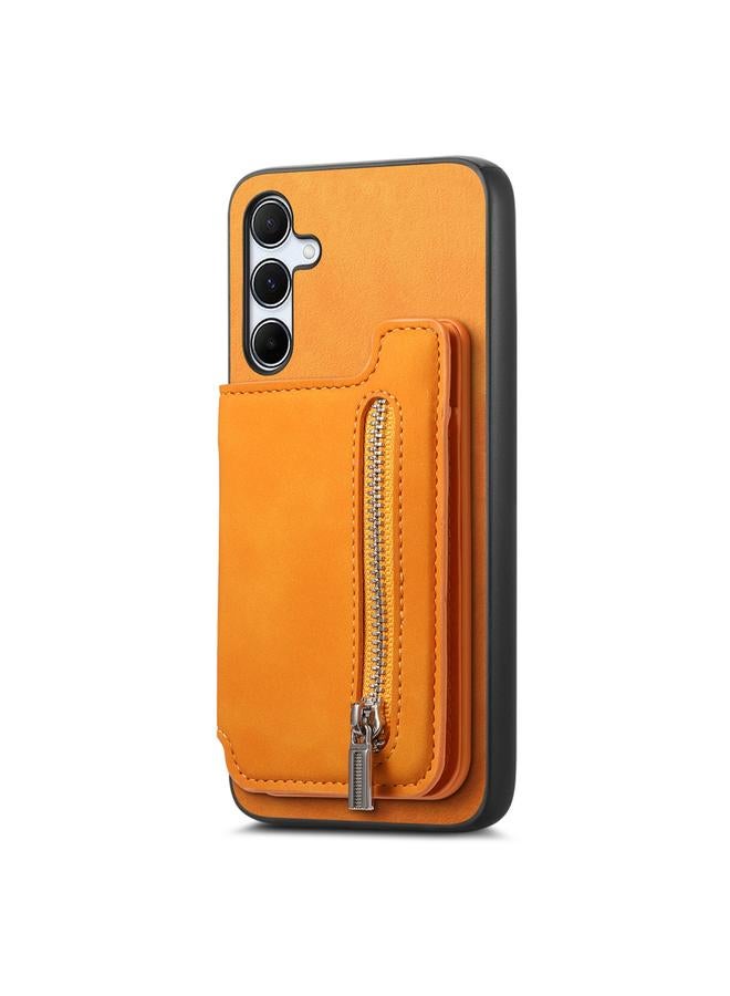 S-TOP Case For Samsung Galaxy A34 5G Retro MagSafe Zipper Wallet Card Bag Back Phone Case - Image 2