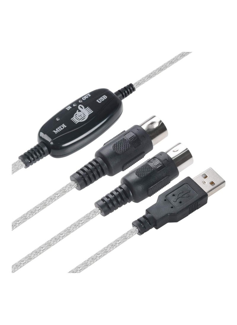 Generic USB MIDI Cable Converter TO PC Music Keyboard Adapter USB TO Keyboard PC MIDI Interface Adapter Cable  - Image 2