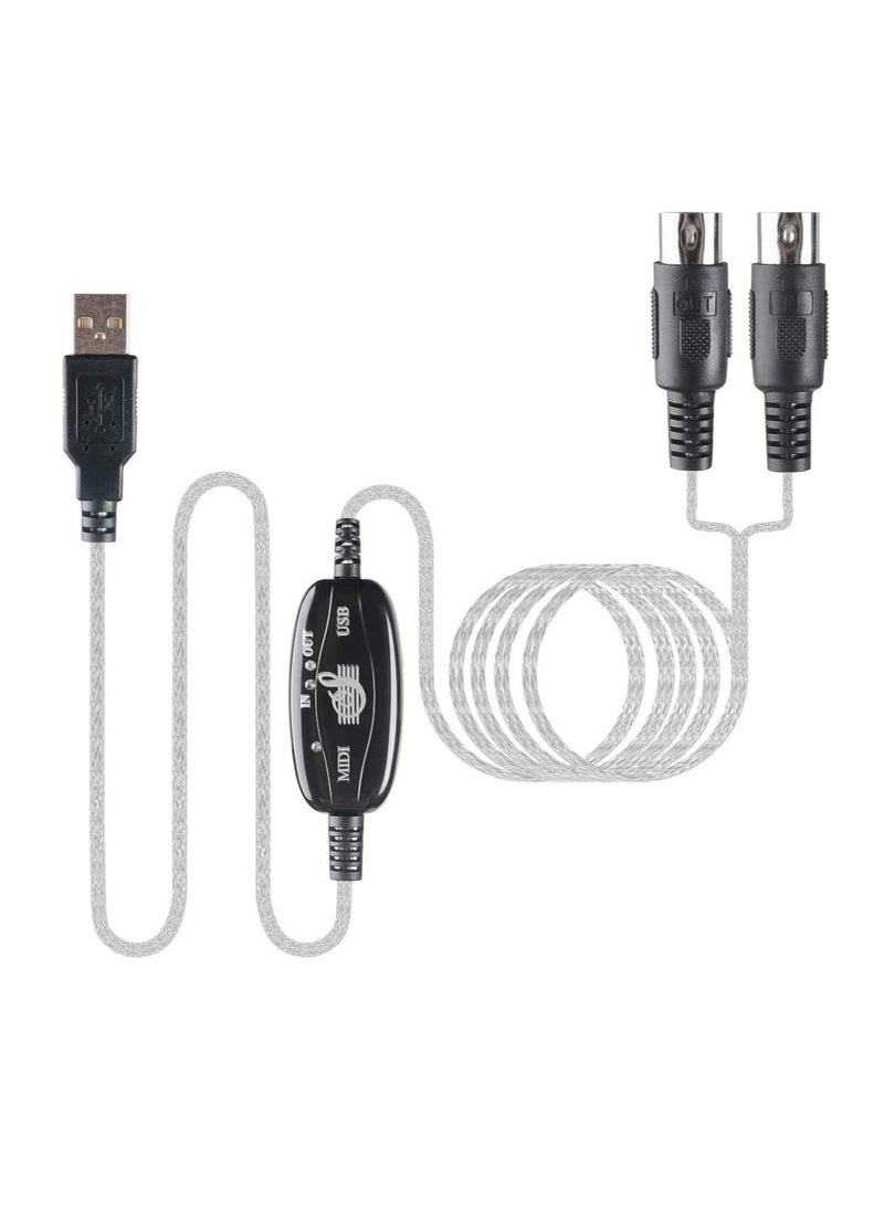 Generic USB MIDI Cable Converter TO PC Music Keyboard Adapter USB TO Keyboard PC MIDI Interface Adapter Cable  - Image 3